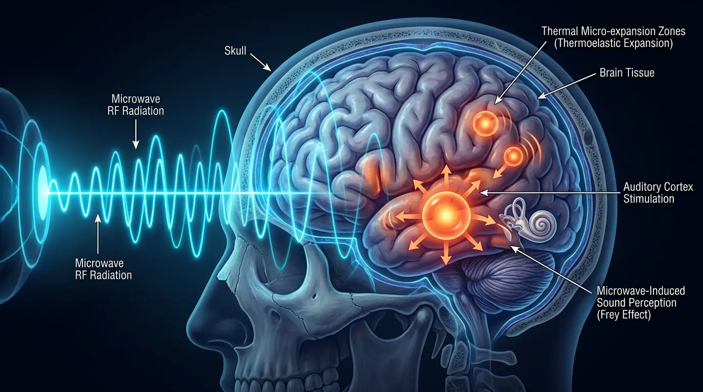 Visualization of the Frey microwave auditory effect mechanism